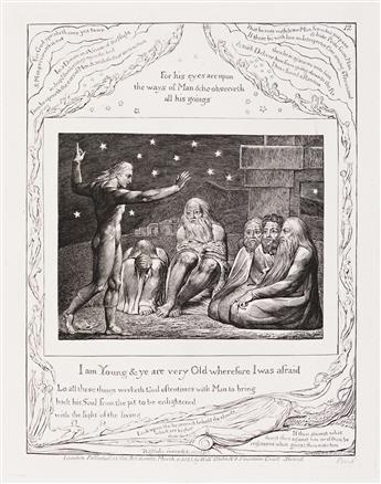 WILLIAM BLAKE Three engravings from Illustrations of the Book of Job.